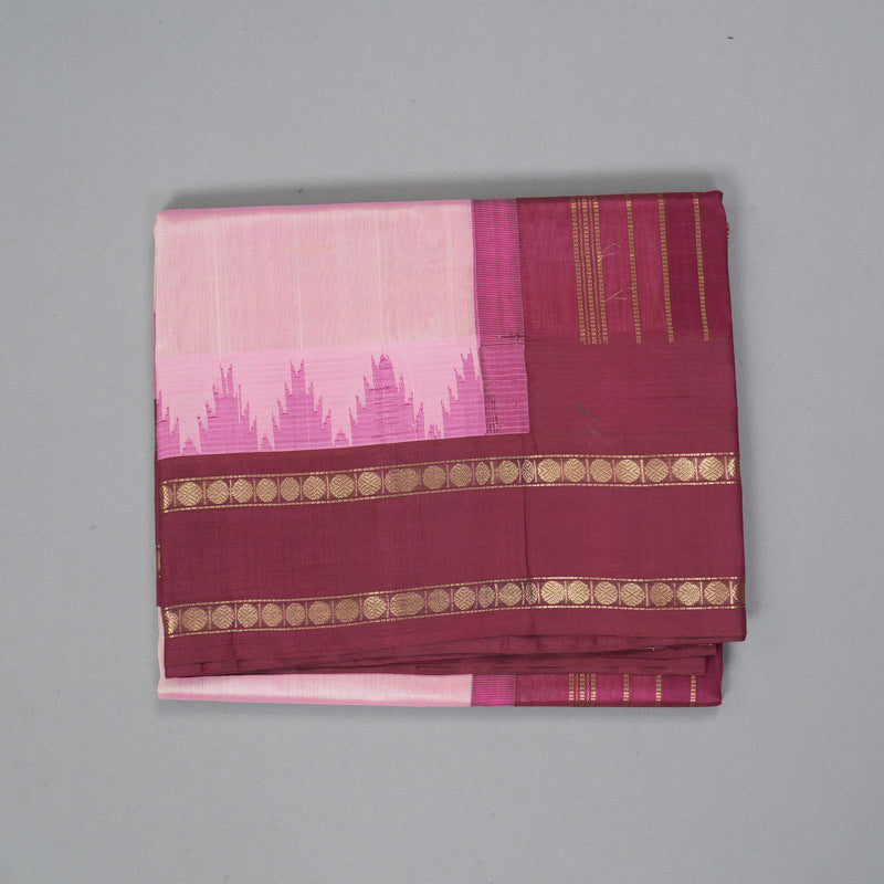Hayagrivas Baby Pink Pure Silk Cotton Saree SSCBF36D5-2