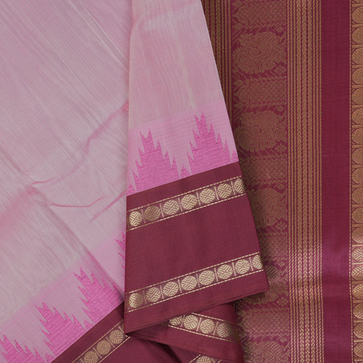 Hayagrivas Baby Pink Pure Silk Cotton Saree SSCBF36D5-2