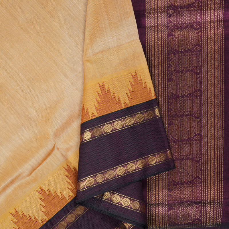 Hayagrivas Sandal Pure Silk Cotton Saree SSCBF36D5-3