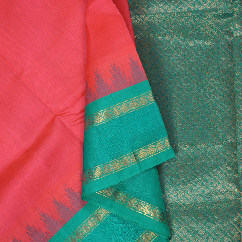 Hayagrivas Bright Pink Pure Silk Cotton Saree SSCBF36D5-5