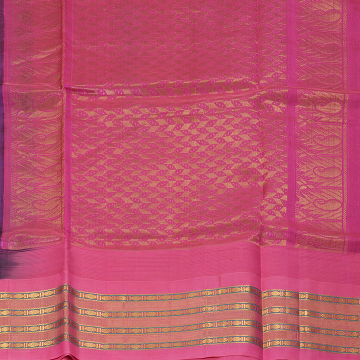 Hayagrivas Peacock Blue Pure Silk Cotton Saree SSCBF36D6-1