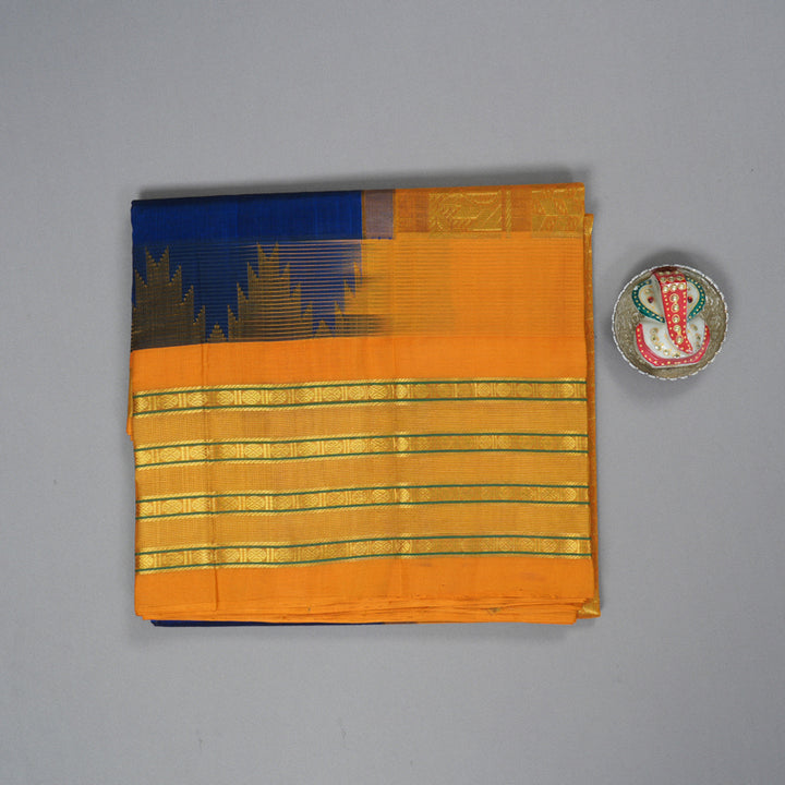 Hayagrivas Blue Pure Silk Cotton Saree SSCBF36D6-7