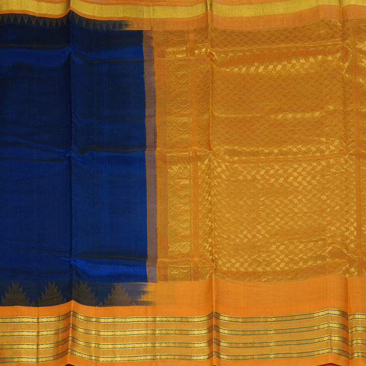 Hayagrivas Blue Pure Silk Cotton Saree SSCBF36D6-7