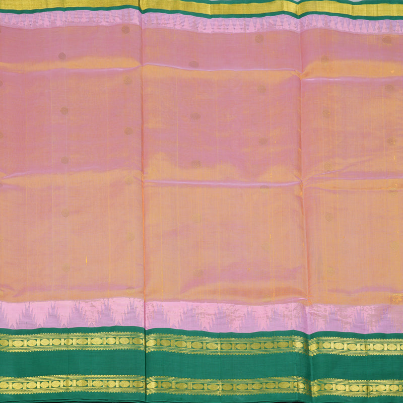 Hayagrivas Yellowish-Peach Pure Silk Cotton Saree SSCBF36D7-1