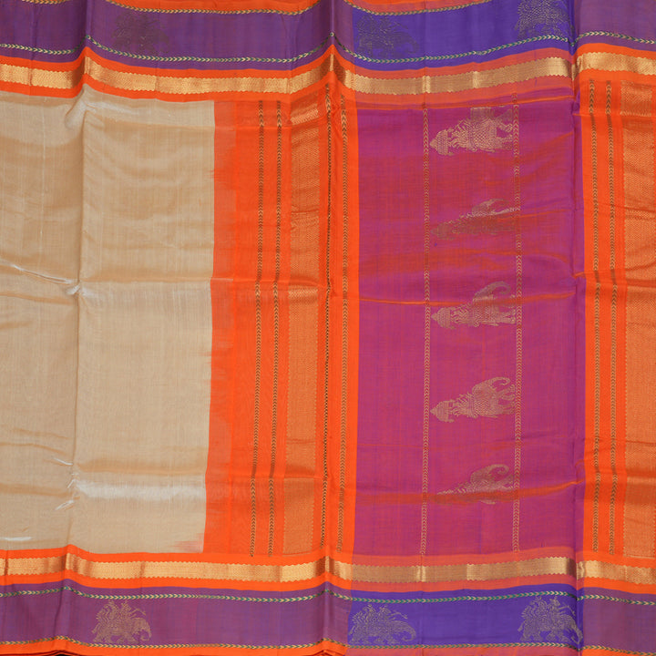 Hayagrivas Cream Pure Silk Cotton Saree SSCBF36D8-2