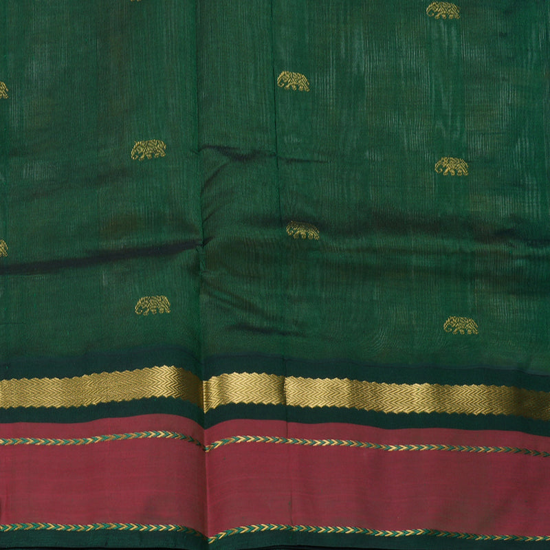 Hayagrivas Beige Pure Silk Cotton Saree SSCBF36D8-3