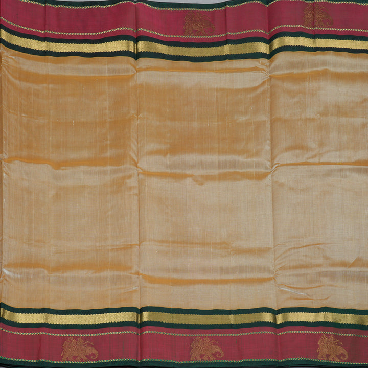 Hayagrivas Beige Pure Silk Cotton Saree SSCBF36D8-3