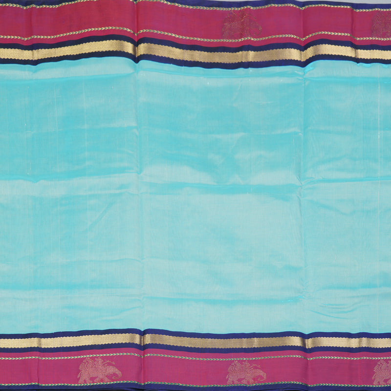 Hayagrivas Ice Blue Pure Silk Cotton Saree SSCBF36D8-4