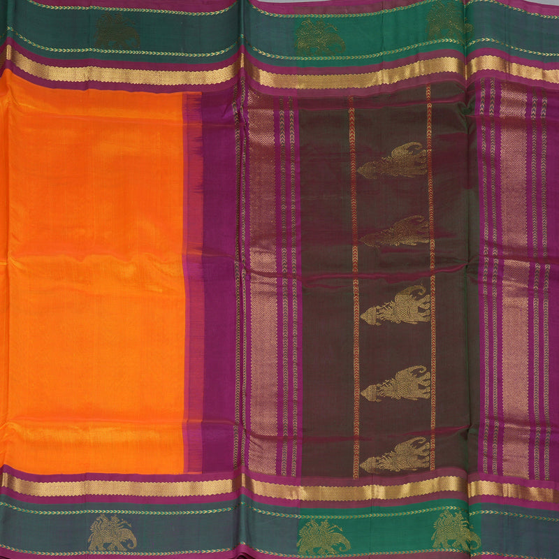 Hayagrivas Mambazham Orange Pure Silk Cotton Saree SSCBF36D8-6