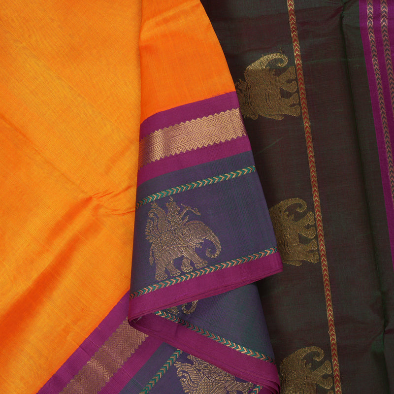 Hayagrivas Mambazham Orange Pure Silk Cotton Saree SSCBF36D8-6