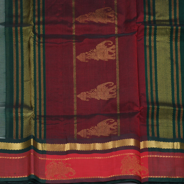 Hayagrivas Pista Green Pure Silk Cotton Saree SSCBF36D8-8