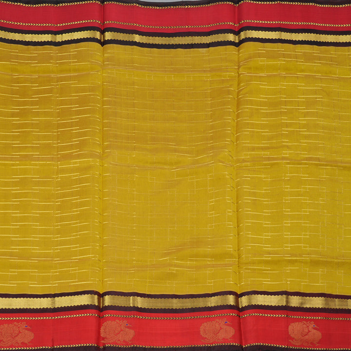 Hayagrivas Golden Yellow Pure Silk Cotton Saree SSCBF36D9-1