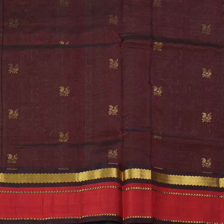 Hayagrivas Sandal Pure Silk Cotton Saree SSCBF36D9-2