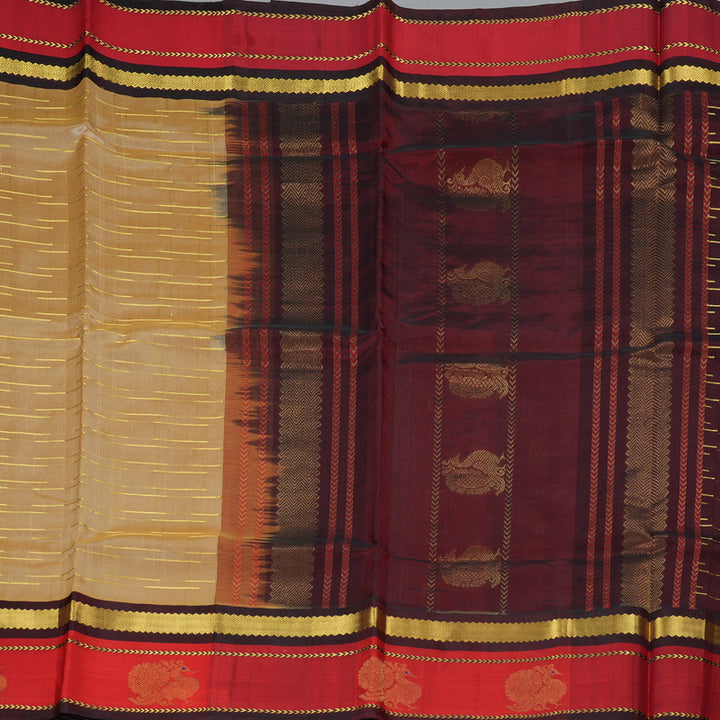 Hayagrivas Sandal Pure Silk Cotton Saree SSCBF36D9-2