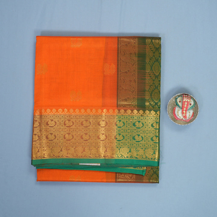 Hayagrivas Orange Pure Silk Cotton Saree SSCBF37D1-16