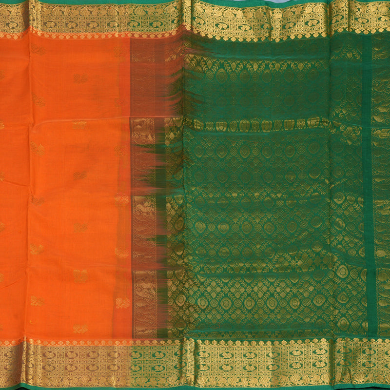 Hayagrivas Orange Pure Silk Cotton Saree SSCBF37D1-16