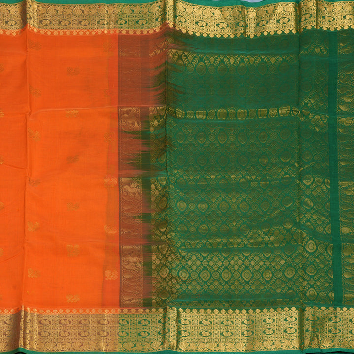 Hayagrivas Orange Pure Silk Cotton Saree SSCBF37D1-16