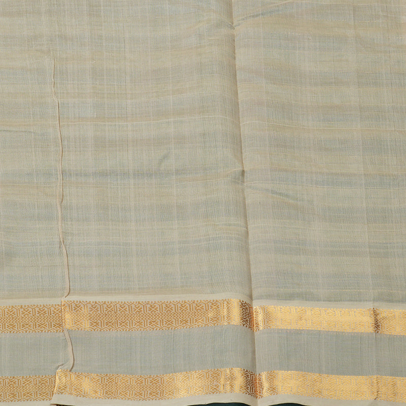 Hayagrivas Bottle Green & Cream Stripes Pure Silk Cotton Saree SSCBF37D1-8