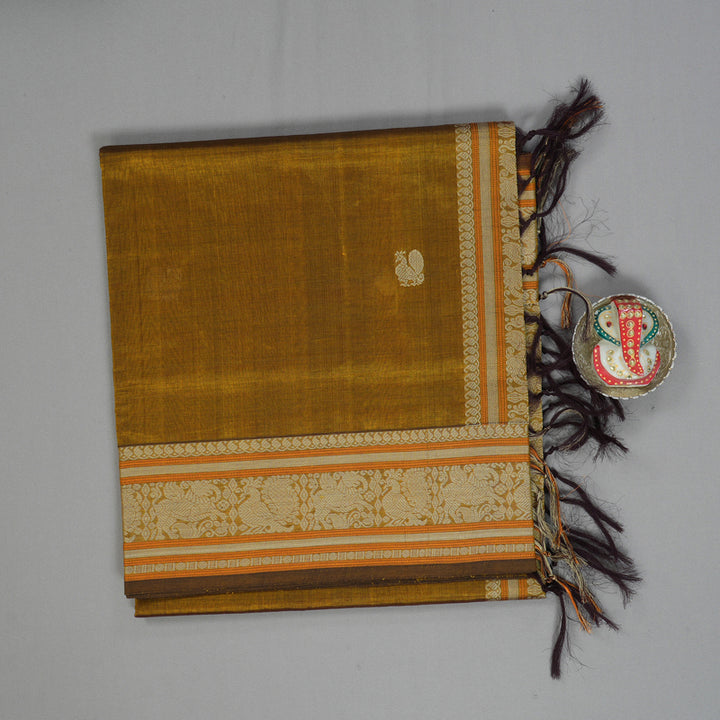 Hayagrivas Sampanga Yellow Kanchi Silk Cotton Saree SSCBF38D1-1