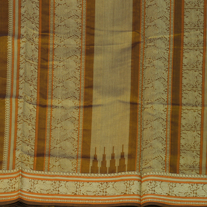 Hayagrivas Sampanga Yellow Kanchi Silk Cotton Saree SSCBF38D1-1