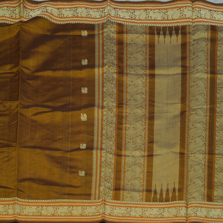 Hayagrivas Sampanga Yellow Kanchi Silk Cotton Saree SSCBF38D1-1