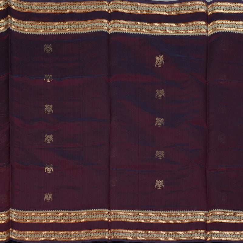 Hayagrivas Wine Kanchi Silk Cotton Saree SSCBF38D3-1