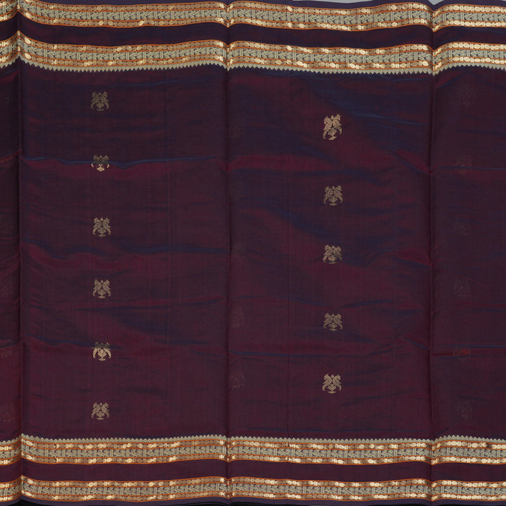 Hayagrivas Wine Kanchi Silk Cotton Saree SSCBF38D3-1