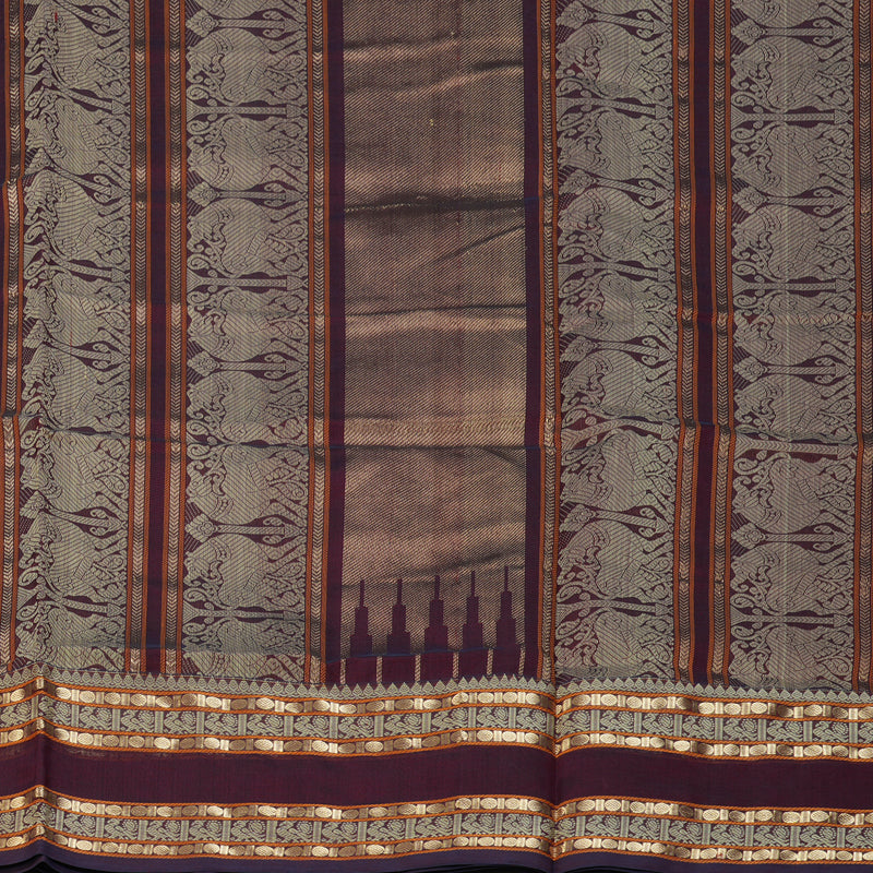 Hayagrivas Wine Kanchi Silk Cotton Saree SSCBF38D3-1