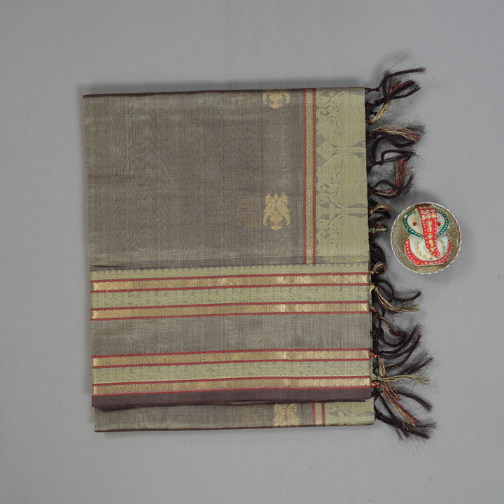 Hayagrivas Grey Kanchi Silk Cotton Saree SSCBF38D3-6