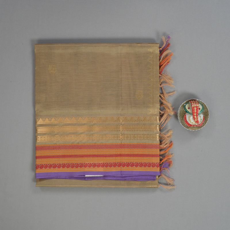 Hayagrivas Beige Kanchi Silk Cotton Saree SSCBF38D4-5