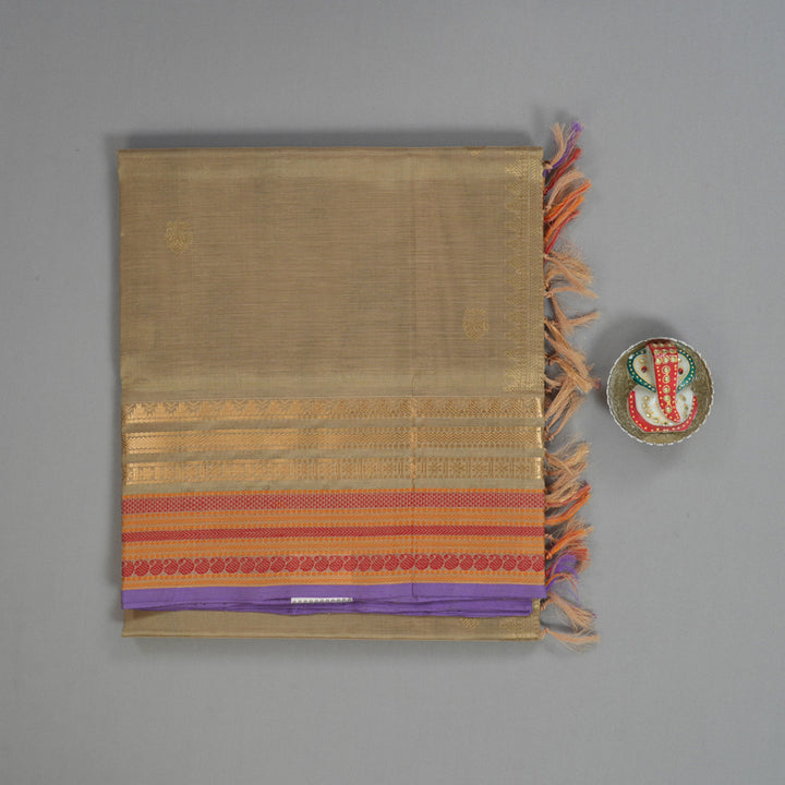 Hayagrivas Beige Kanchi Silk Cotton Saree SSCBF38D4-5