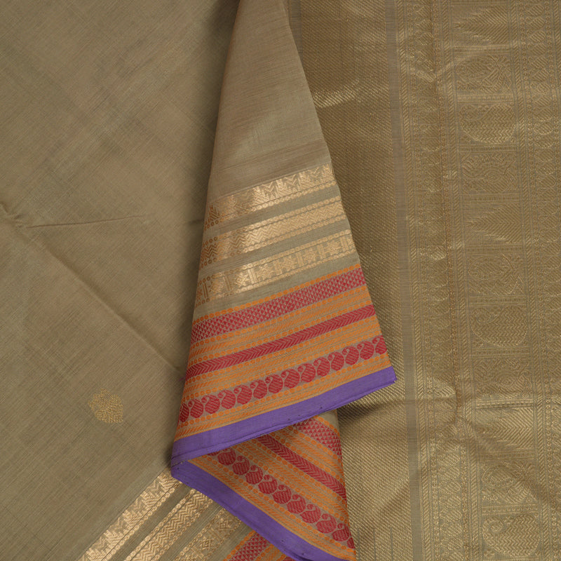 Hayagrivas Beige Kanchi Silk Cotton Saree SSCBF38D4-5