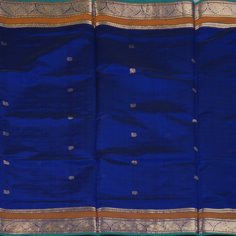 Hayagrivas MS Blue Kanchi Silk Cotton Saree SSCBF38D5-2
