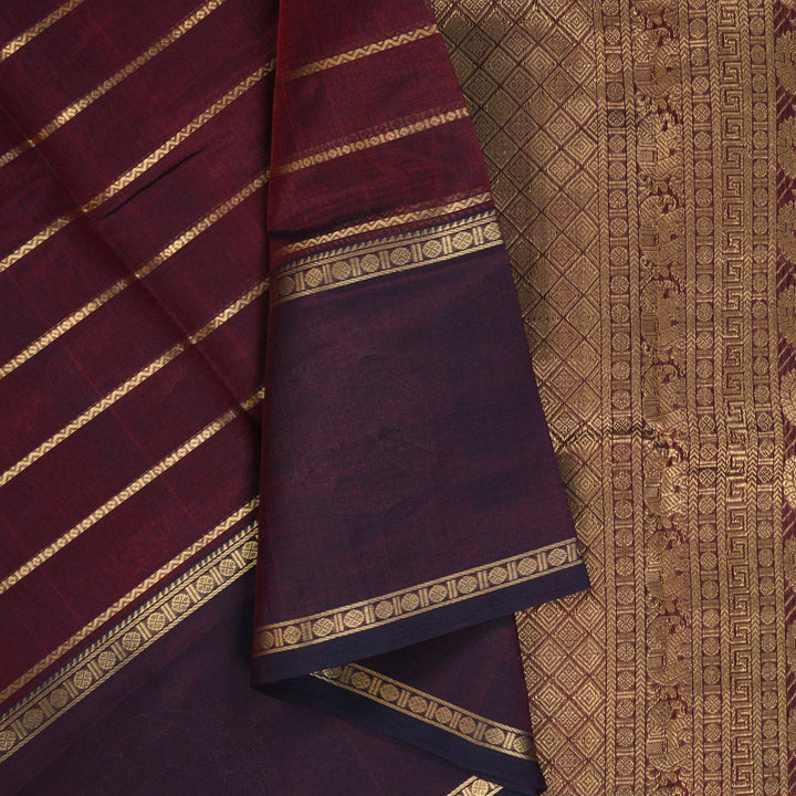 Hayagrivas Wine Kanchi Silk Cotton Saree SSCBF38D6-11