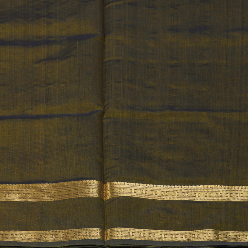 Hayagrivas Olive Green Kanchi Silk Cotton Saree SSCBF38D6-12