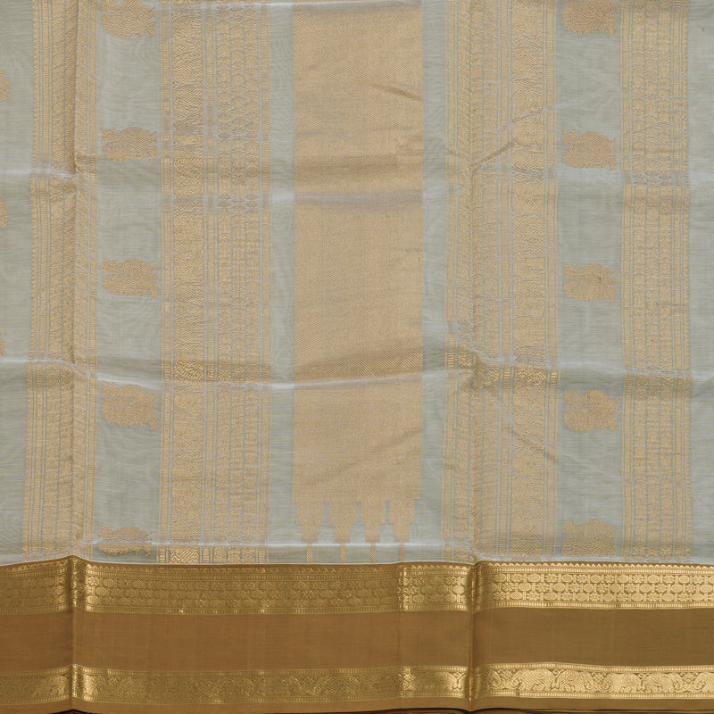 Hayagrivas Light Grey Kanchi Silk Cotton Saree SSCBF38D6-13