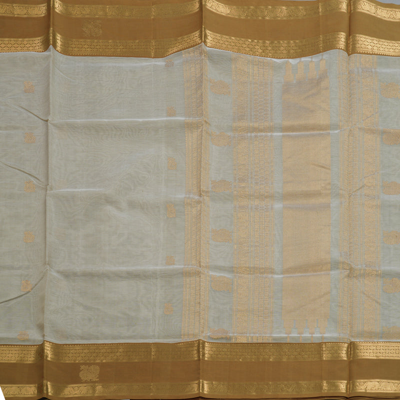 Hayagrivas Light Grey Kanchi Silk Cotton Saree SSCBF38D6-13