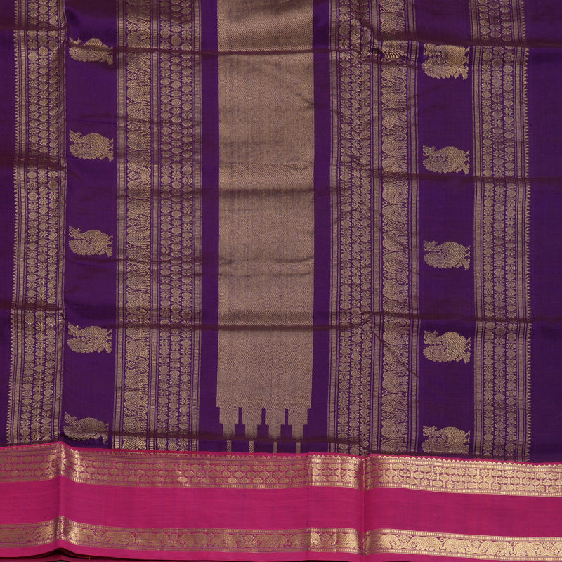 Hayagrivas Purple Kanchi Silk Cotton Saree SSCBF38D6-2
