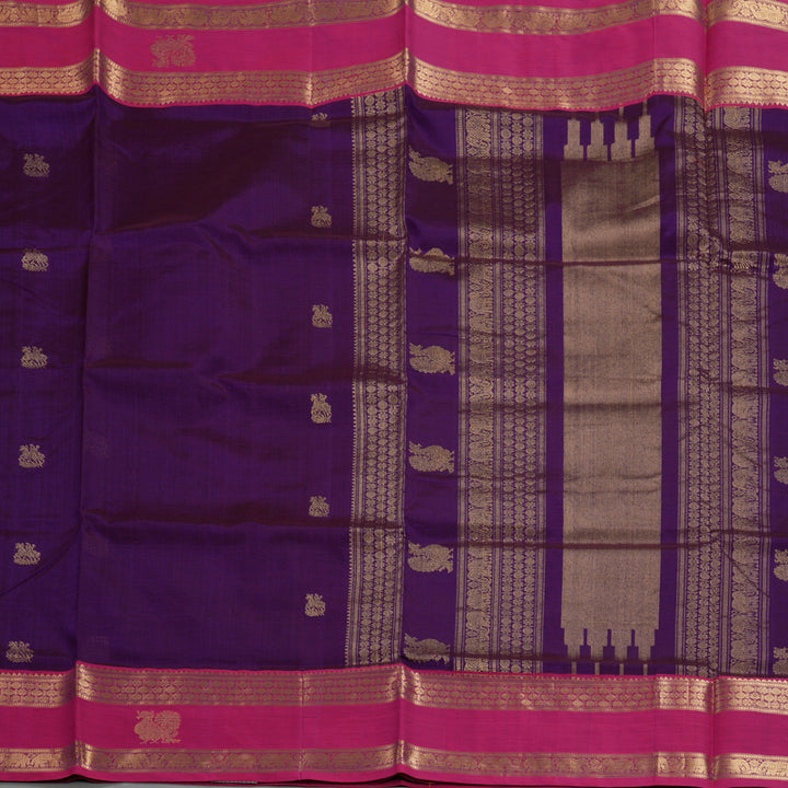 Hayagrivas Purple Kanchi Silk Cotton Saree SSCBF38D6-2