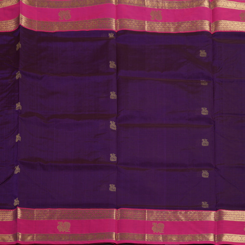 Hayagrivas Purple Kanchi Silk Cotton Saree SSCBF38D6-3