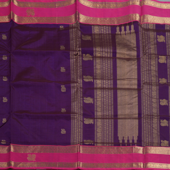 Hayagrivas Purple Kanchi Silk Cotton Saree SSCBF38D6-3