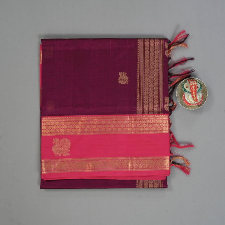 Hayagrivas Purple Kanchi Silk Cotton Saree SSCBF38D6-4