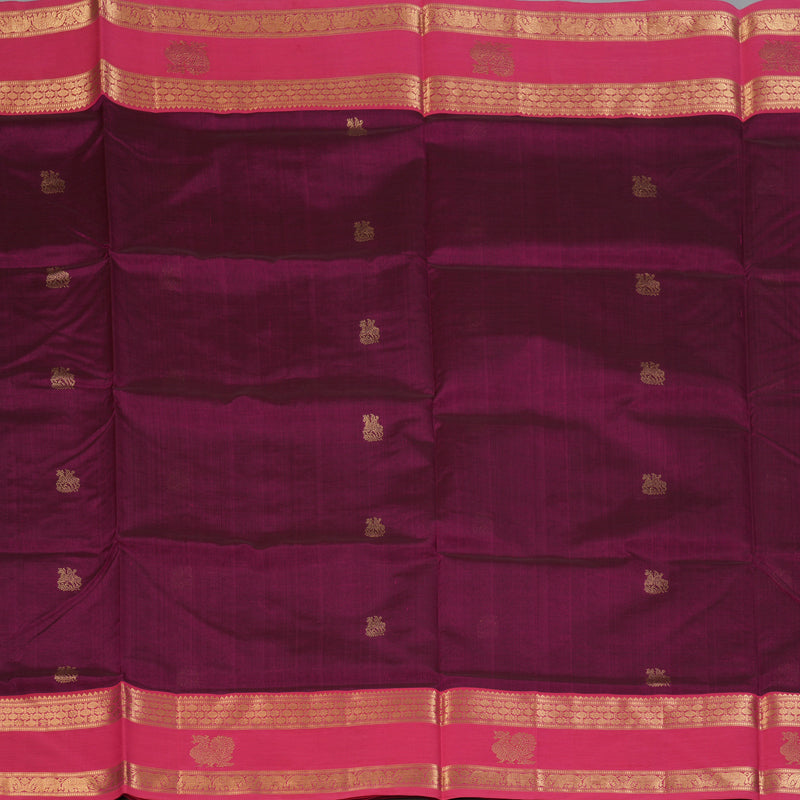 Hayagrivas Purple Kanchi Silk Cotton Saree SSCBF38D6-4