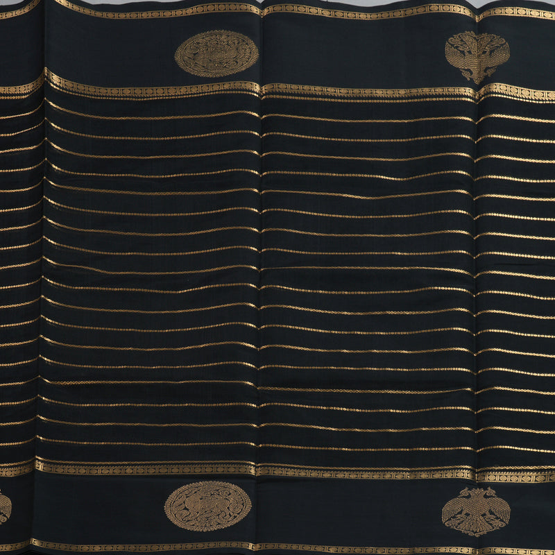 Hayagrivas Black Kanchi Silk Cotton Saree SSCBF38D6-8