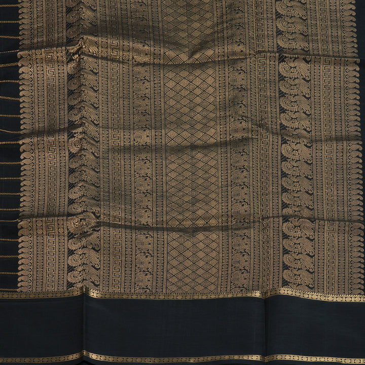 Hayagrivas Black Kanchi Silk Cotton Saree SSCBF38D6-8