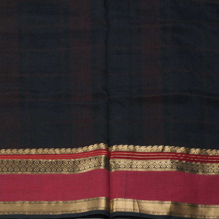 Hayagrivas Black Kanchi Silk Cotton Saree SSCBF38D7-1