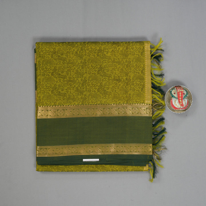 Hayagrivas Parrot Green Kanchi Silk Cotton Saree SSCBF38D7-2
