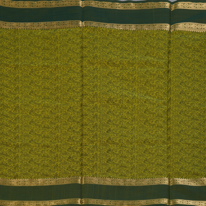 Hayagrivas Parrot Green Kanchi Silk Cotton Saree SSCBF38D7-2