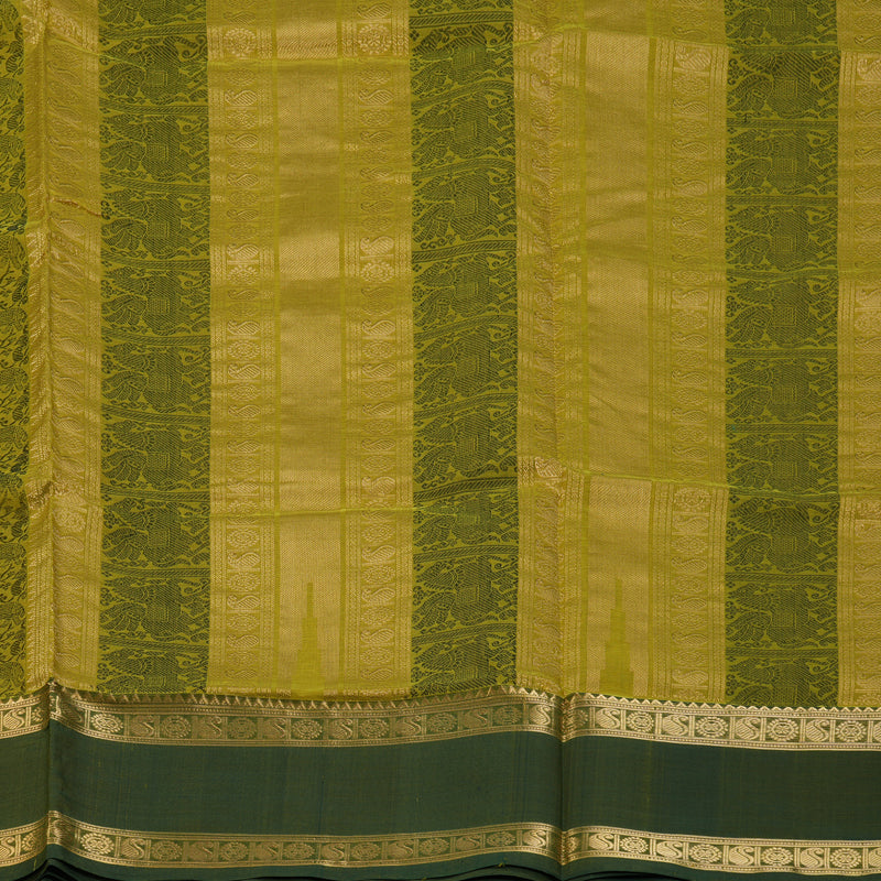 Hayagrivas Parrot Green Kanchi Silk Cotton Saree SSCBF38D7-2
