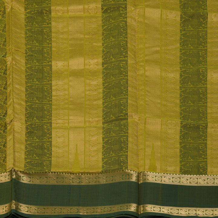 Hayagrivas Parrot Green Kanchi Silk Cotton Saree SSCBF38D7-2